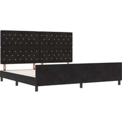 Vidaxl - Literie Noir 200x200 cm Velours