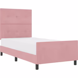 Ce cadre de lit simple rose avec capitonnage mixe style et fonctionnalité, ce qui en fait un choix top pour n'importe quelle ...