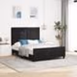 Cadre de lit vidaXL Noir 140x190 cm Velours 3344941
