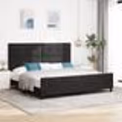 vidaXL Cadre de Lit Noir 200x200 cm Velours 3344965