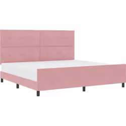 Ce cadre de lit moderne capitonné donne un super mélange de style et de praticité pour ta chambre. Fait pour les adultes, ave ...
