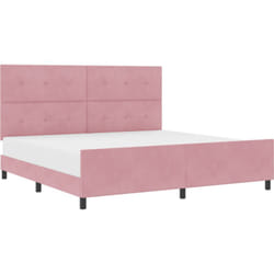 Vidaxl - Cadre de Lit Rose 200x200 cm Velours