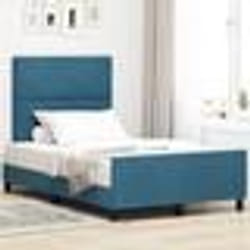 Cadre de lit en velours bleu foncé vidaXL 120x190 cm 3344997