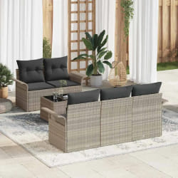 vidaXL Ensemble de canapé de jardin 6 pcs Gris clair et gris foncé