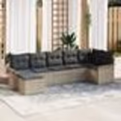 Ensemble de Canapés de Jardin 7 pièces vidaXL avec Coussins Gris Clair