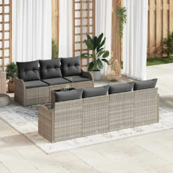 vidaXL Ensemble de canapé de jardin 8 pcs Gris clair et gris foncé