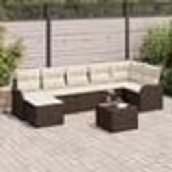 Ensemble de Canapés de Jardin de 7 Pièces avec Coussins en Rattan Poly Gris