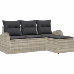 Cet ensemble de canapés de jardin modulaire est super confortable et tendance, parfait pour les patios, balcons ou jardins. I ...
