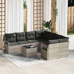 Vidaxl - Ensemble De Canapé De Jardin 9 Pcs Gris Clair, Gris Foncé