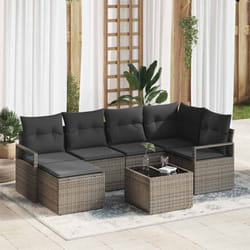 Vidaxl - Ensemble De Canapé De Jardin Avec Coussin 7 Pcs Gris Clair