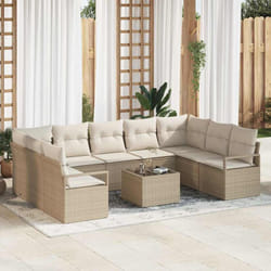 Vidaxl - Ensemble De Canapé De Jardin Avec Coussin 10 Pcs Beige, Crème