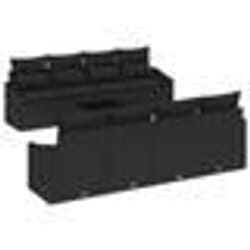 vidaXL Ensemble de Canapé de Jardin 7 Pièces avec Coussins Noir Poly Rattan