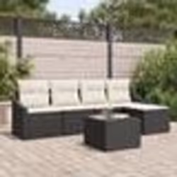 vidaXL Ensemble de salle à manger de jardin 5 pièces avec coussins en poly rattan marron