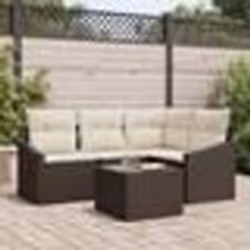 vidaXL Ensemble de salle à manger de jardin 4 pièces avec coussins gris en poly rotin