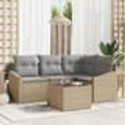 vidaXL Set de Salle à Manger de Jardin de 5 Pièces avec Coussins en Poly Rattan Noir