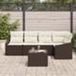vidaXL Set jardin de 5 pièces avec coussins rotin poly gris