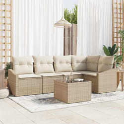 Vidaxl - Ensemble De Salle À Manger Pour Jardin 6 Pcs Beige, Crème