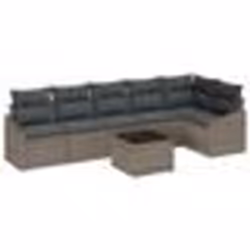 vidaXL Ensemble Salle à Manger Jardin 6 Pièces avec Coussins Noir Poly Rattan