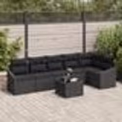 vidaXL Ensemble de salle à manger de jardin 7 pièces avec coussins beige en poly rotin