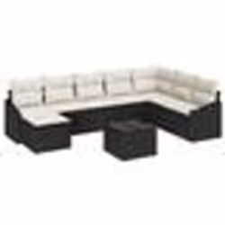 vidaXL Ensemble de salle à manger de jardin 8 pièces avec coussins en rattan poly