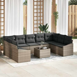 Vidaxl - Ensemble De Salle À Manger Pour Jardin 10 Pcs Gris Clair