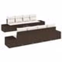 vidaXL Ensemble de Sofa de Jardin 7 pièces avec Coussins Marron Poly Rattan