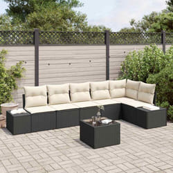 vidaXL Ensemble de Canapé de Jardin de 6 pièces avec coussins en Rattan Poly