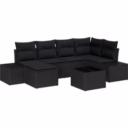 Cet ensemble de canapé de jardin allie style et confort, avec un design tendance parfait pour profiter dehors. Avec du poly r ...