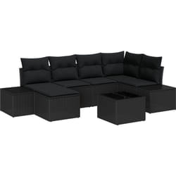 Vidaxl - Ensemble de canapé de jardin 7 pièces avec coussins beige poly rotin