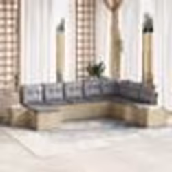 vidaXL Ensemble de Canapés de Jardin 8 Pièces avec Coussins Beige Rotin Synthétique