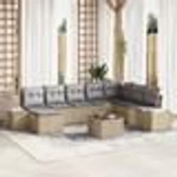 vidaXL Ensemble de canapé de jardin 9 pièces avec coussins en poly rotin noir