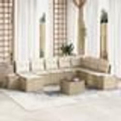 vidaXL Ensemble de canapé de jardin 9 pièces avec coussins en poly rotin brun