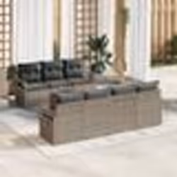 vidaXL Ensemble de Canapés de Jardin 8 pcs Gris Grand