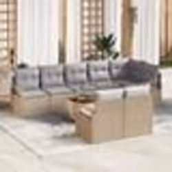vidaXL Canapé de Jardin 9 pcs Beige, gris clair Grand