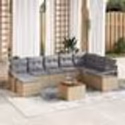 vidaXL Ensemble de Canapé de Jardin 9 pcs Beige, gris clair Grand
