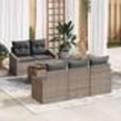 vidaXL Ensemble de Canapé de Jardin 6 pcs Gris 55 x 55 x 37 cm