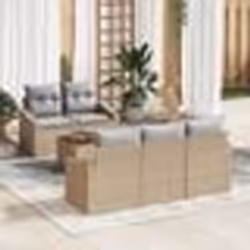 vidaXL Ensemble de Canapés de Jardin 6 pcs Beige, gris clair