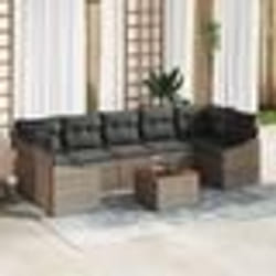vidaXL Ensemble de Canapés de Jardin 8 pcs Gris 55 x 55 x 37 cm