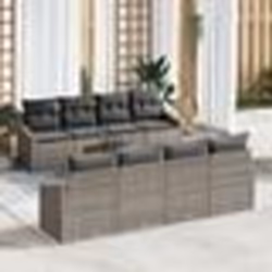 vidaXL Ensemble de Sofa de Jardin 7 pcs Gris 55 x 55 x 37 cm Rotin