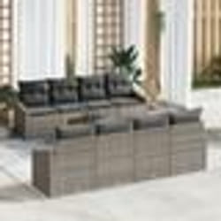 vidaXL Ensemble de Sofa de Jardin 7 pcs Gris 55 x 55 x 37 cm Rotin