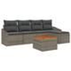 vidaXL Ensemble de Canapé de Jardin 6 pcs Gris 55 x 55 x 37 cm