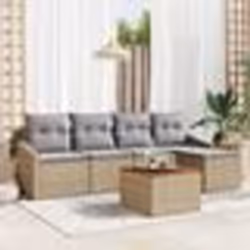 vidaXL Ensemble de canapé de jardin 6 pcs Beige, gris clair