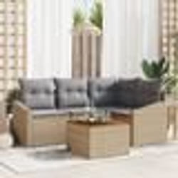 vidaXL Ensemble de canapé de jardin 5 pcs Beige, gris clair