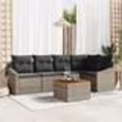vidaXL Canapé de jardin 6 pcs Gris 55 x 55 x 37 cm