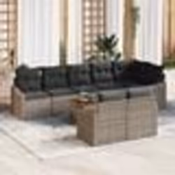 vidaXL Ensemble de Canapé de Jardin 9 pcs Gris 55 x 55 x 37 cm Rotin