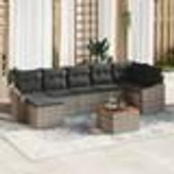 vidaXL Ensemble de Canapé de Jardin 8 pcs Gris 55 x 55 x 37 cm