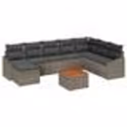 vidaXL Ensemble Canapé de Jardin 9 pcs Gris 55 x 55 x 37 cm