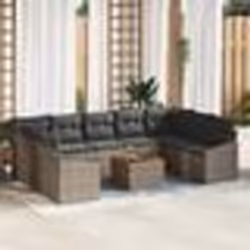 vidaXL Ensemble de Canapé de Jardin 10 pcs Gris 55 x 55 x 37 cm