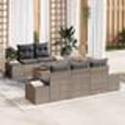 vidaXL Ensemble de Canapé de Jardin 6 pcs Gris 55 x 55 x 37 cm