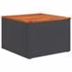 vidaXL Ensemble de canapé de jardin 7 pcs Noir, blanc 55 x 55 x 37 cm